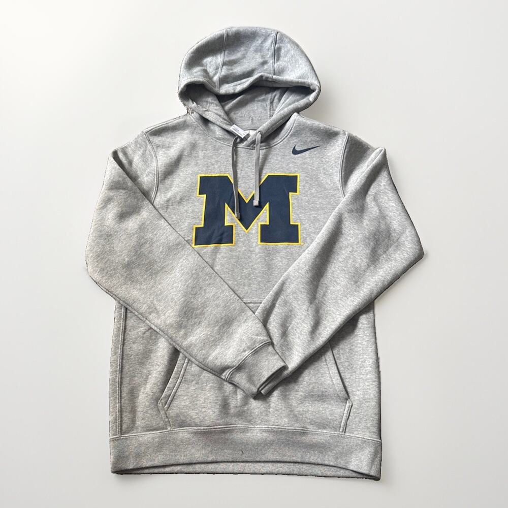 Men’s Michigan Wolverines Nike Size S Grey Hoodie Sweatshirt College